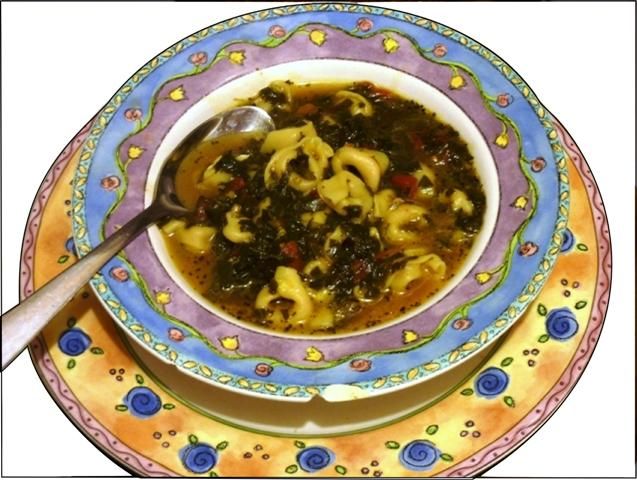 "Cheesy" Tortellini Soup