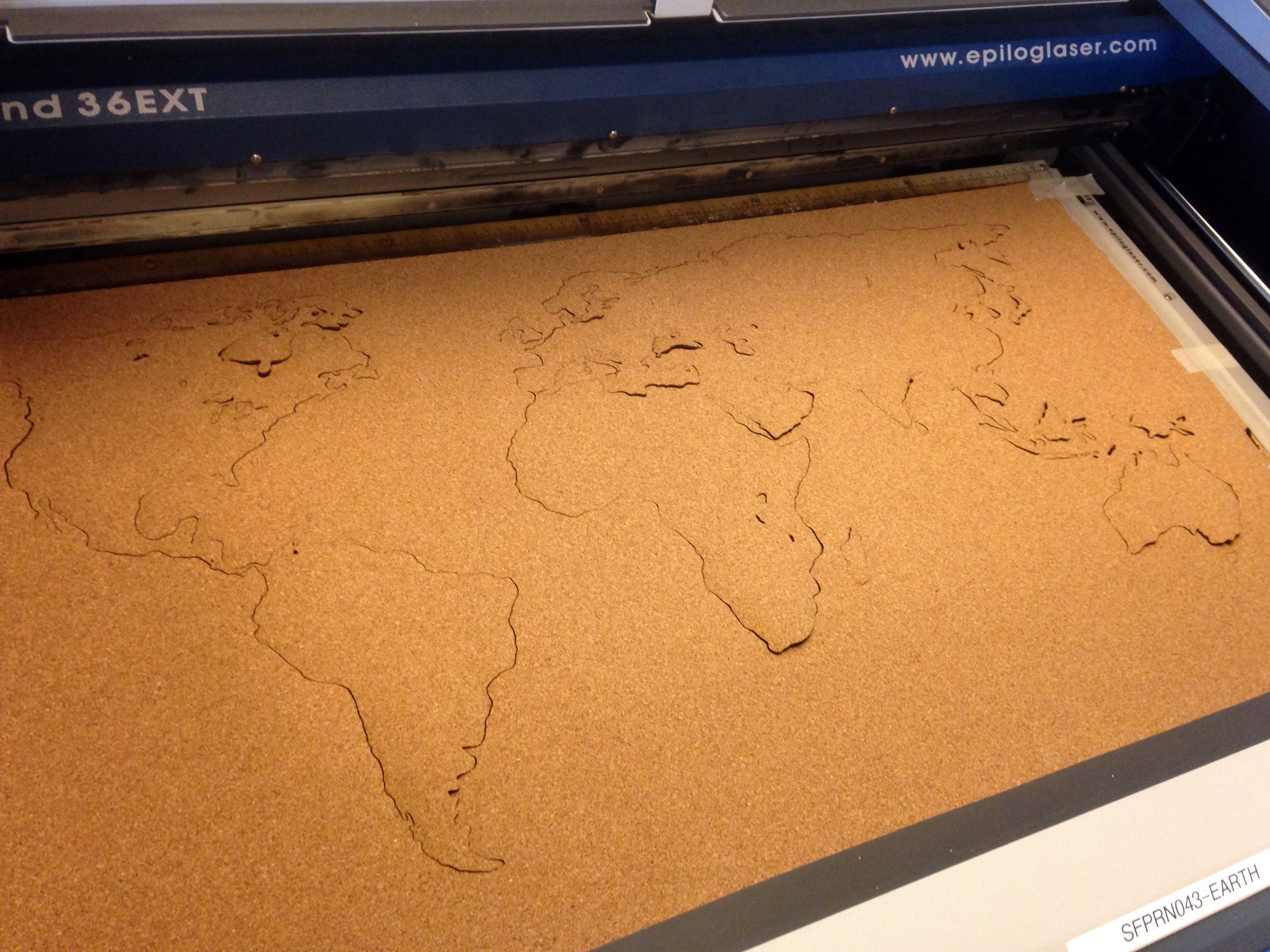 Corkmap Lasercutting Cork 7 Steps (with Pictures) Instructables