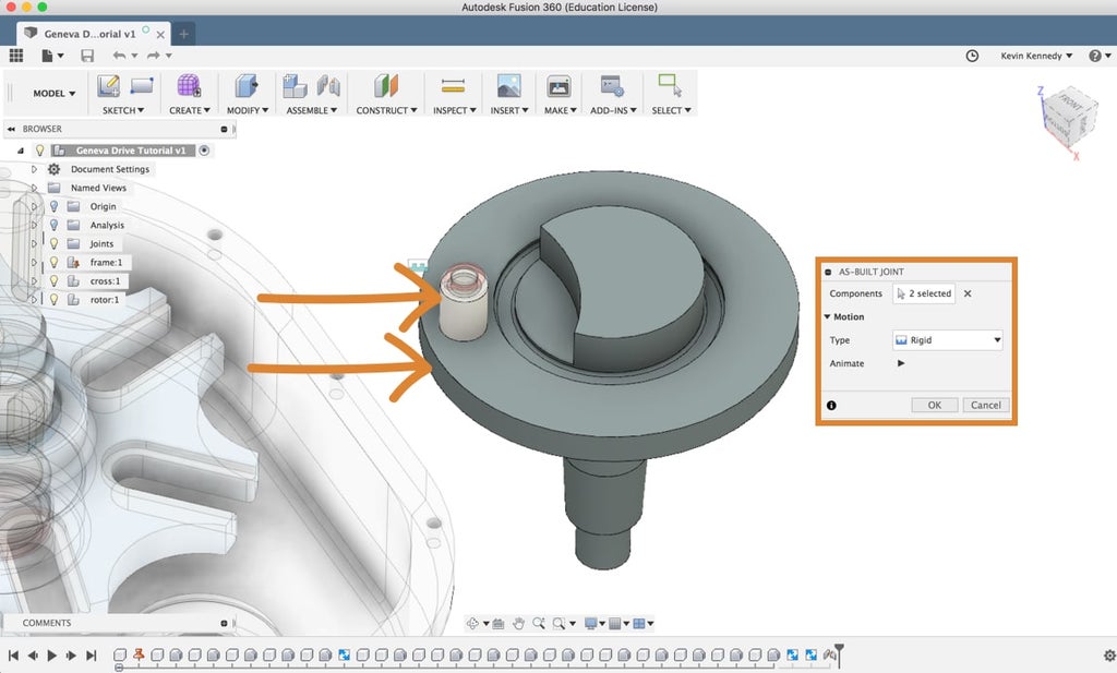 Adding Joints and Contact Sets to a Geneva Drive in Fusion 360 : 7 Steps - Instructables