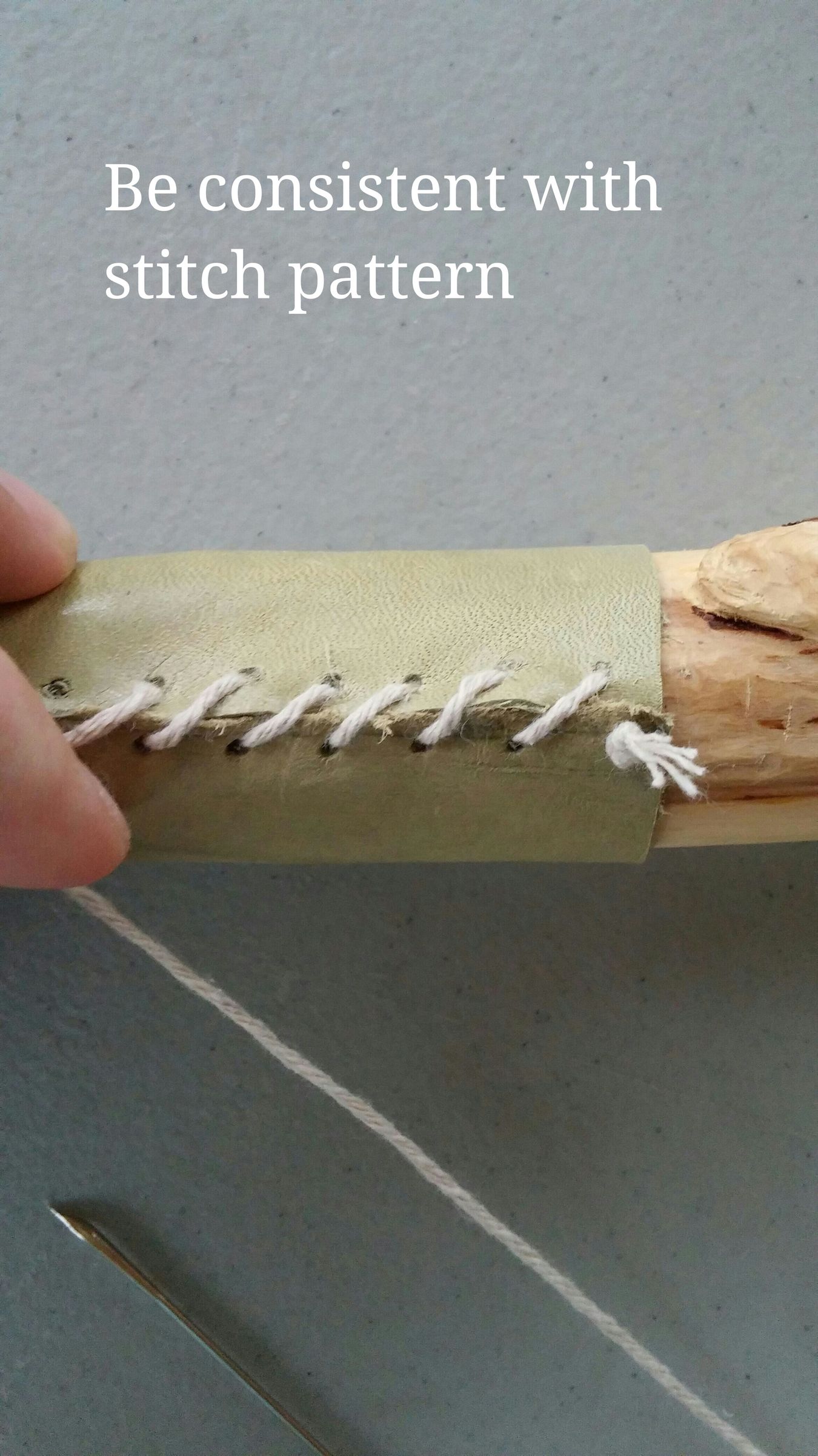 How to Make a Leather Handle for a Walking Stick 6 Steps (with