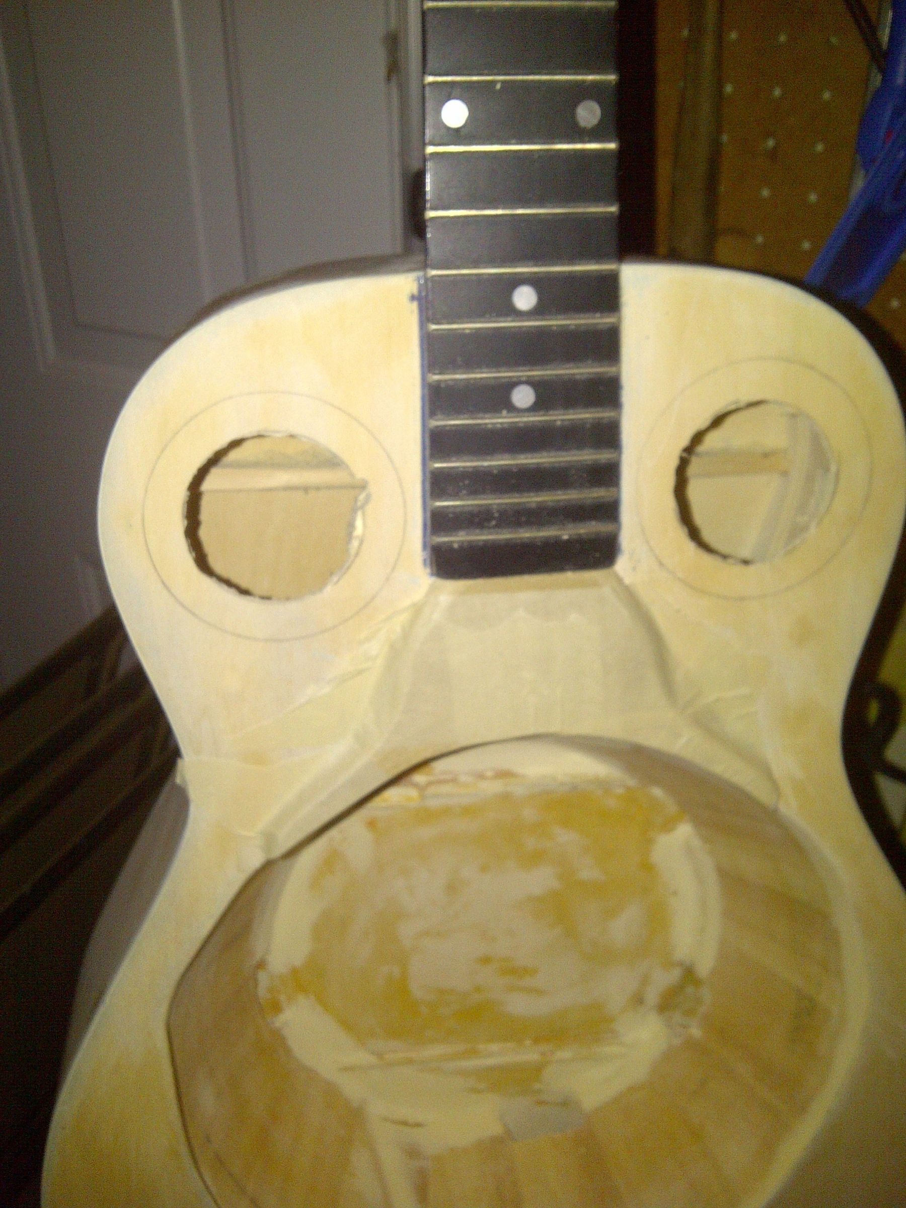 Converting a Cheap Acoustic Guitar to a Cheap Resonator Guitar 7