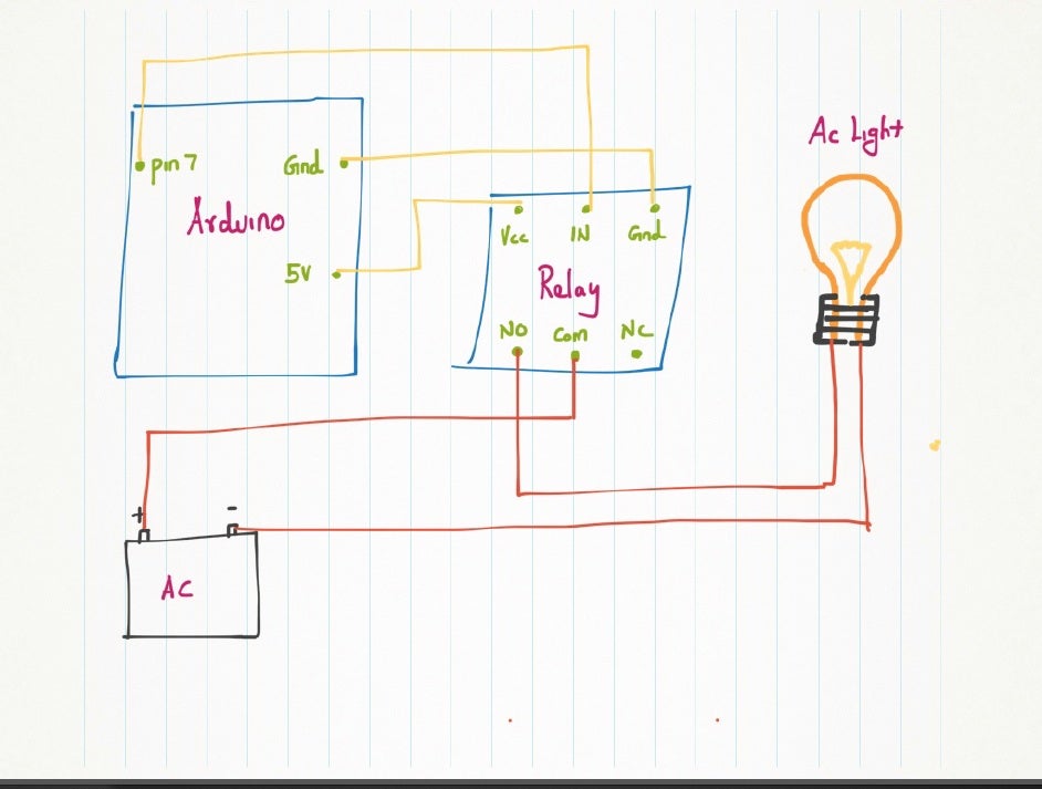 Controlling Ac Light Using Arduino With Relay Module 7 Steps Instructables
