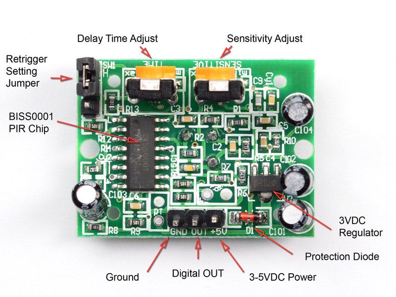 Arduino Motion Detector 3 Steps Circuit Diagram