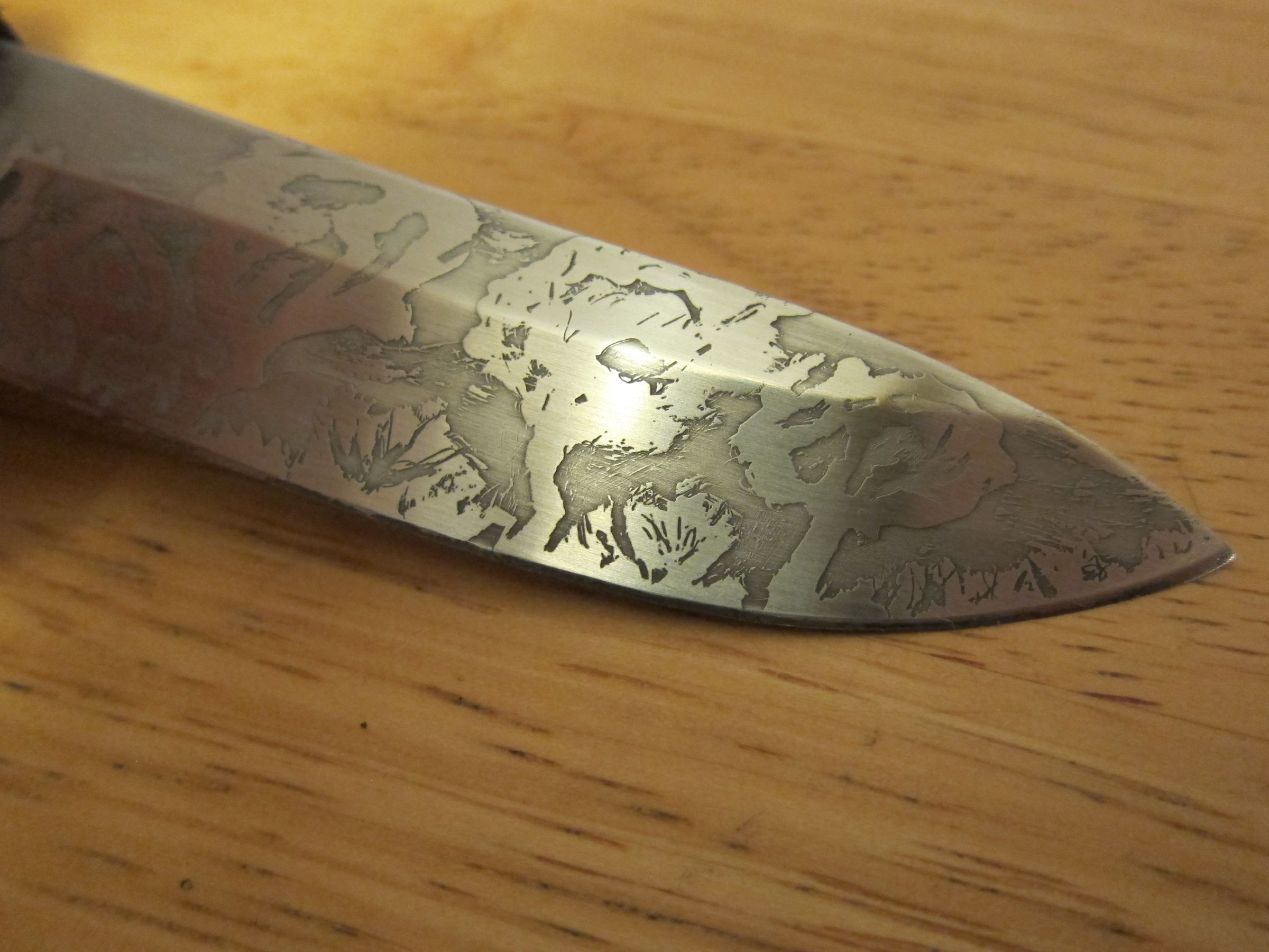 Acid Knife Etching DIY Quick and Easy Way of Making Your Knife Look