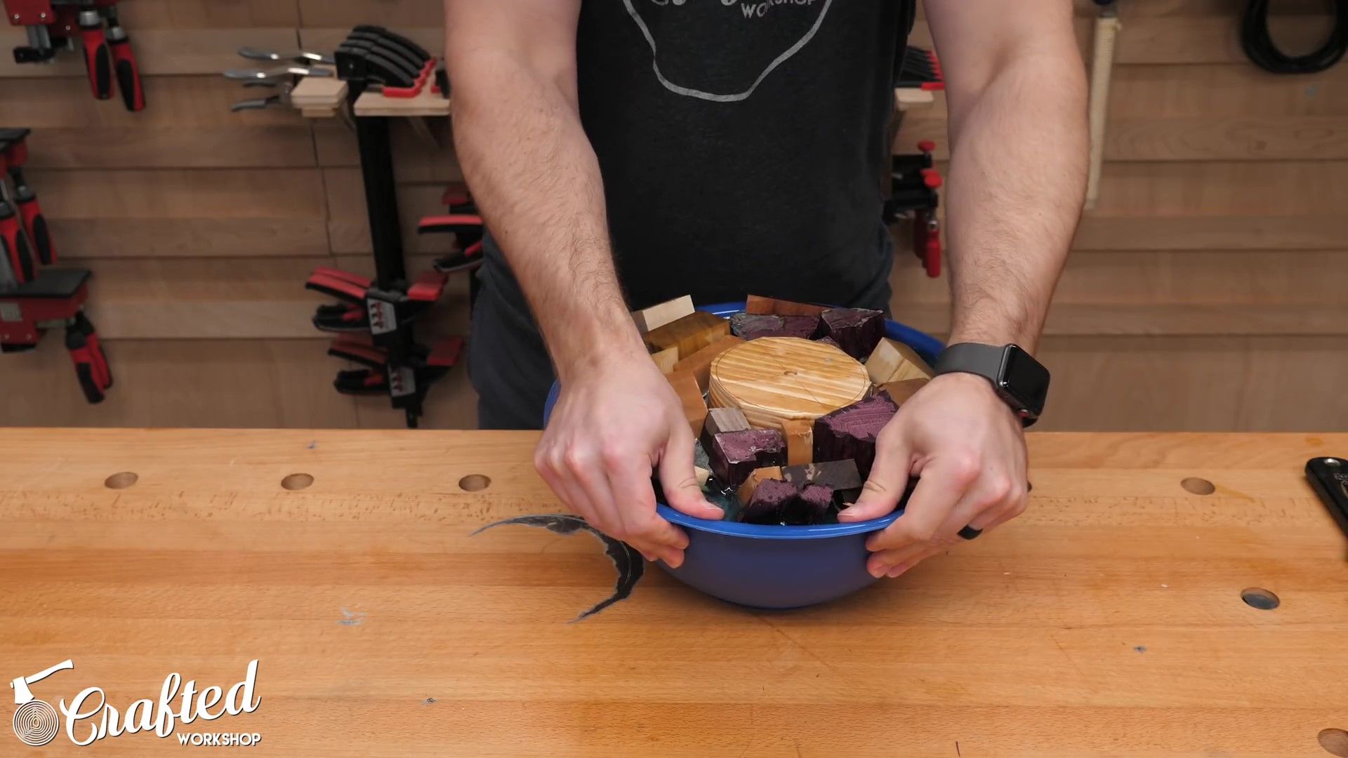 Epoxy Resin and Scrap Wood Bowl // Woodturning How To 10 Steps