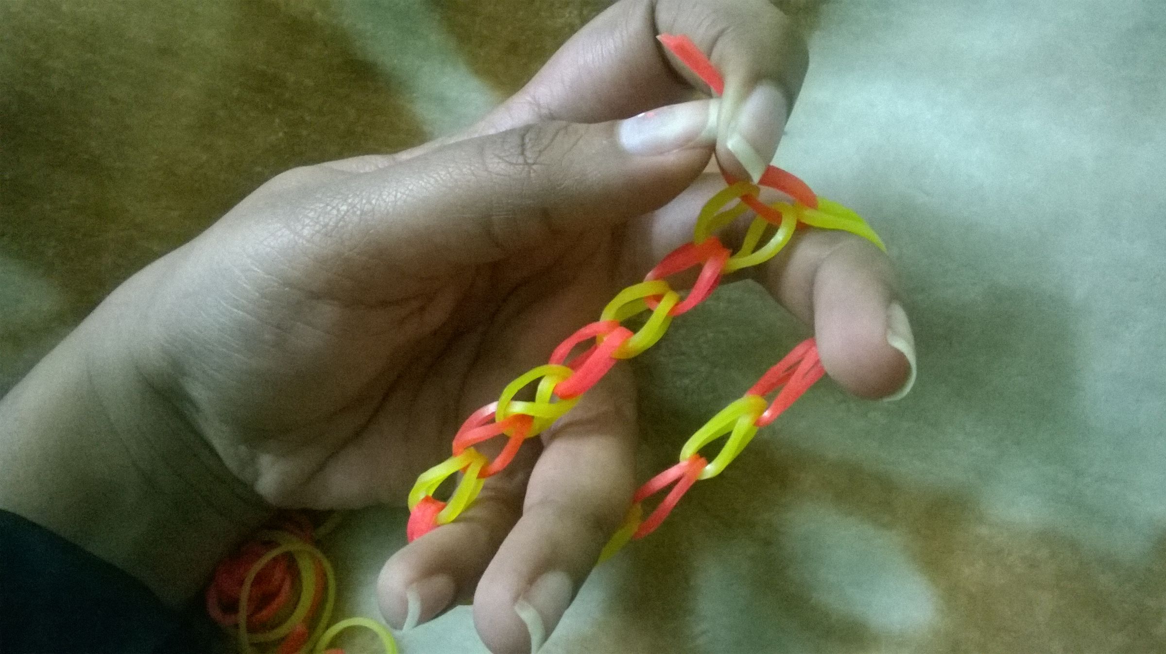 Rubber Band Chains 8 Steps Instructables