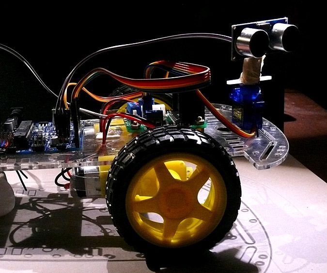 DIY guide for YourDuino: Basic Arduino-Compatible Collision-Avoiding Robot with step-by-step instructions