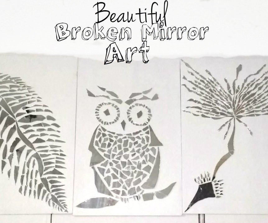 Broken Mirror Art 4 Steps With Pictures Instructables Broken Mirror Art 4 Steps With, Broken Mirror Diy Wall Decor