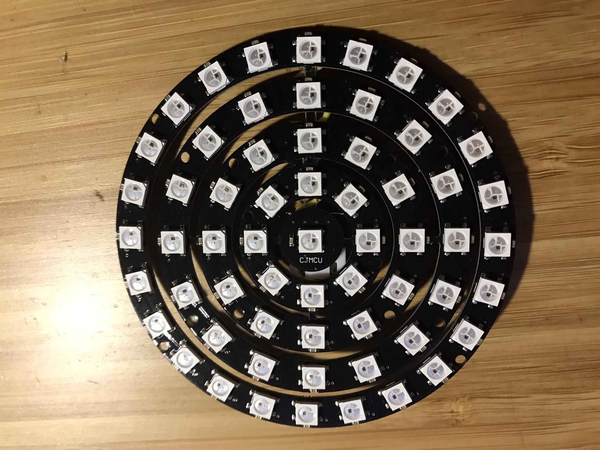 Neopixel Lamps With Fresnel Lenses From Broken TVs and Laptop Displays