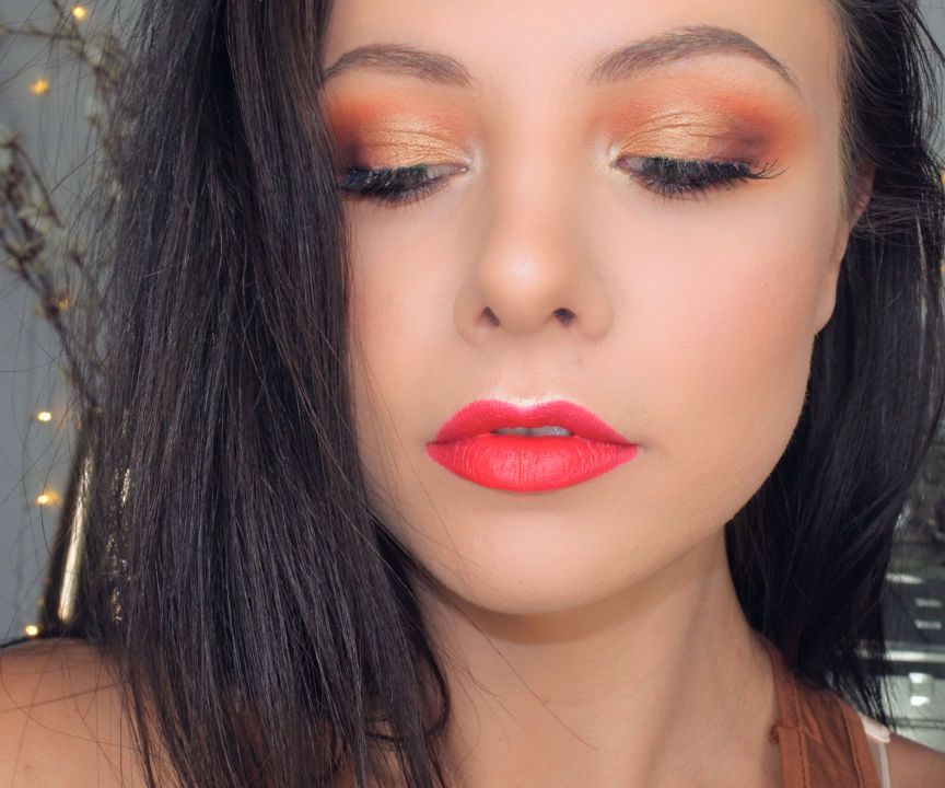 DIY guide for Classic Bronzy Red Lip Makeup Tutorial with step-by-step instructions