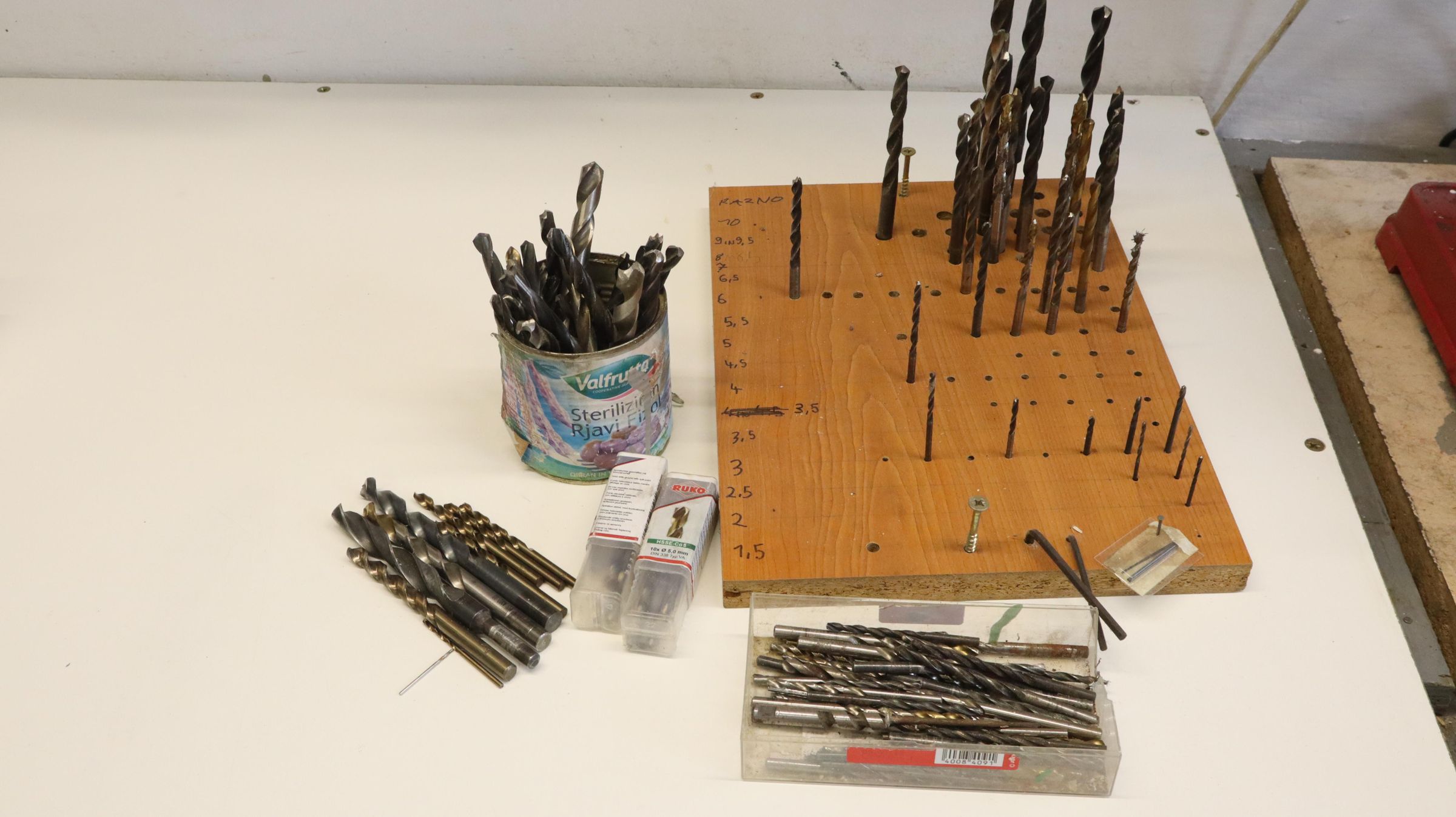 Laser Cut Drill Bit Organizer and CNC Routed Drill Bit Sorting Gauge