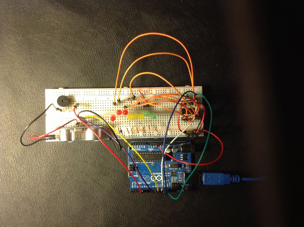 Arduino - Ultrasonic Sensor With LED's and Buzzer : 5 Steps - Instructables