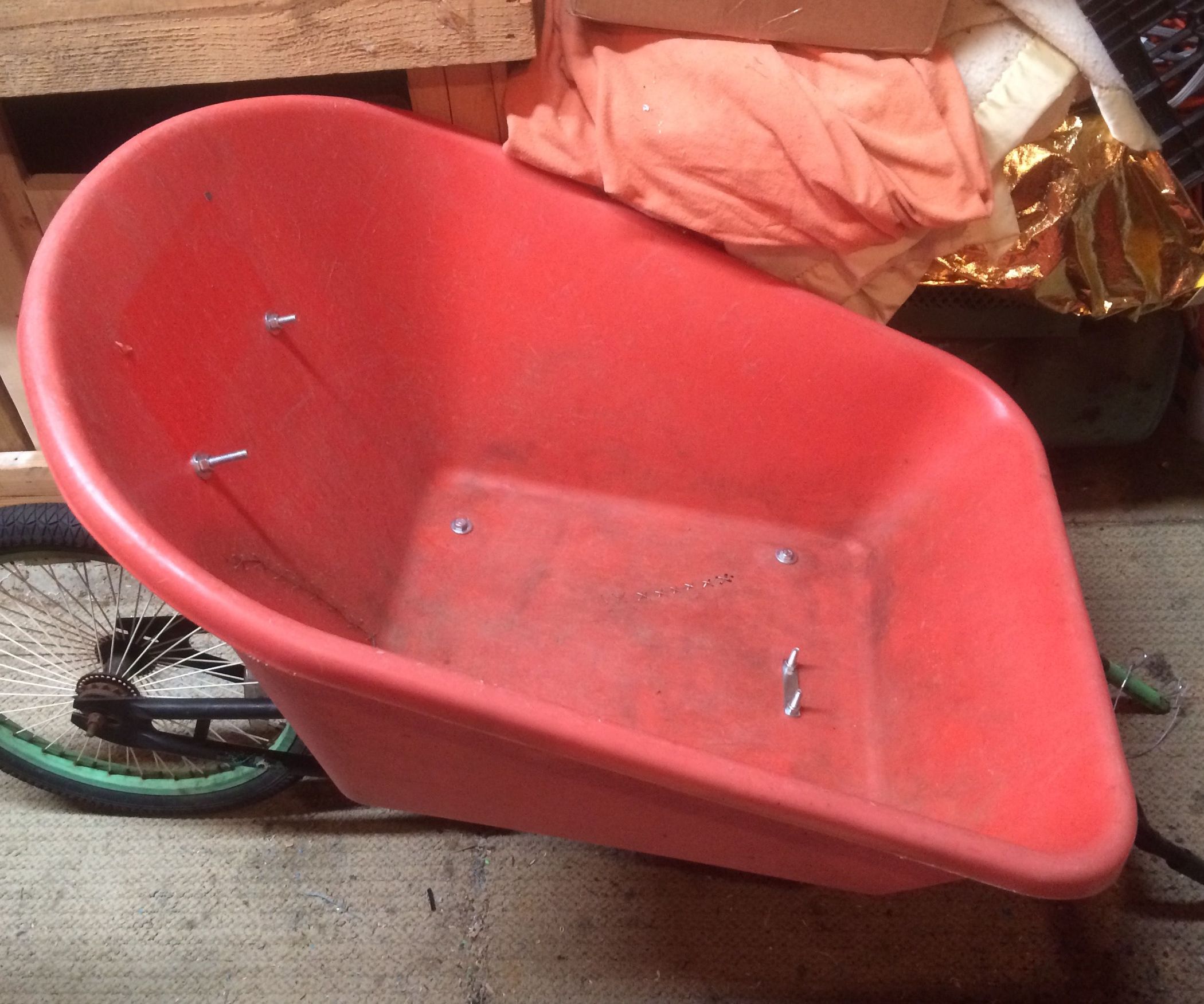 wheelbarrow bike trailer