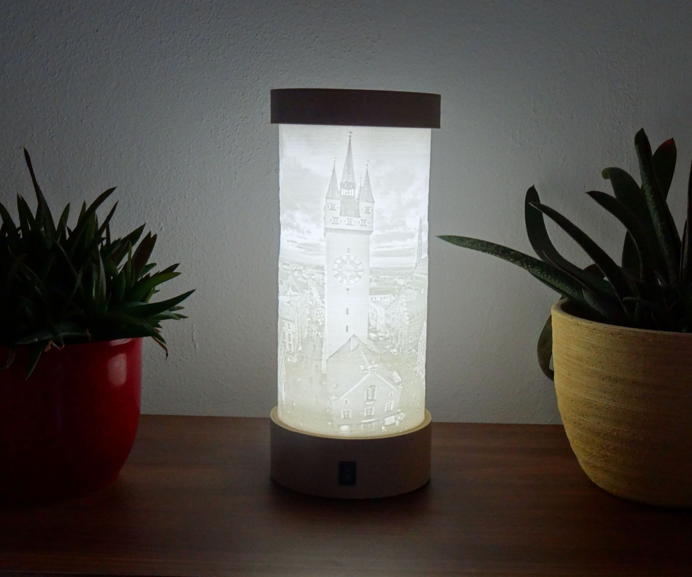 DIY guide for Creating Your Own Lithophane Lamp With Your Own Picture with step-by-step instructions