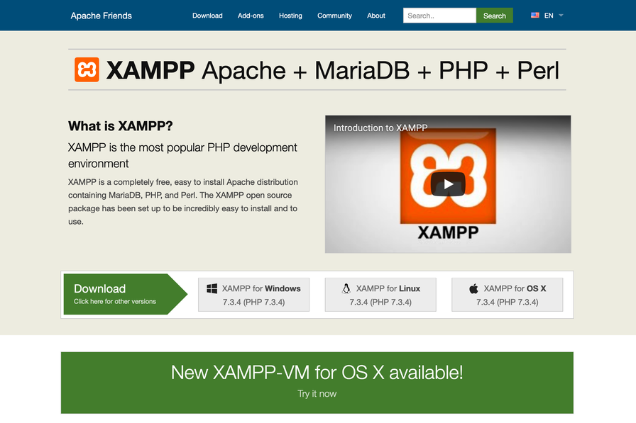 Downloading XAMPP From Apache