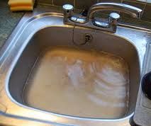 sink blocked not u bend