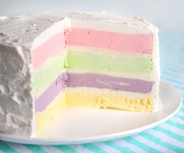 Rainbow Ice Cream Cake Recipe 15 Steps With Pictures Instructables