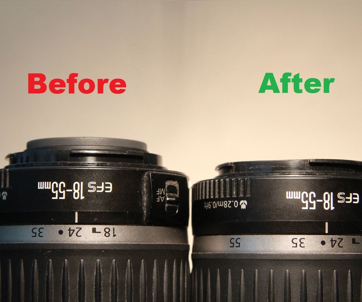 Canon EFS 1855mm. to EF Mount UPDATED! 6 Steps Instructables