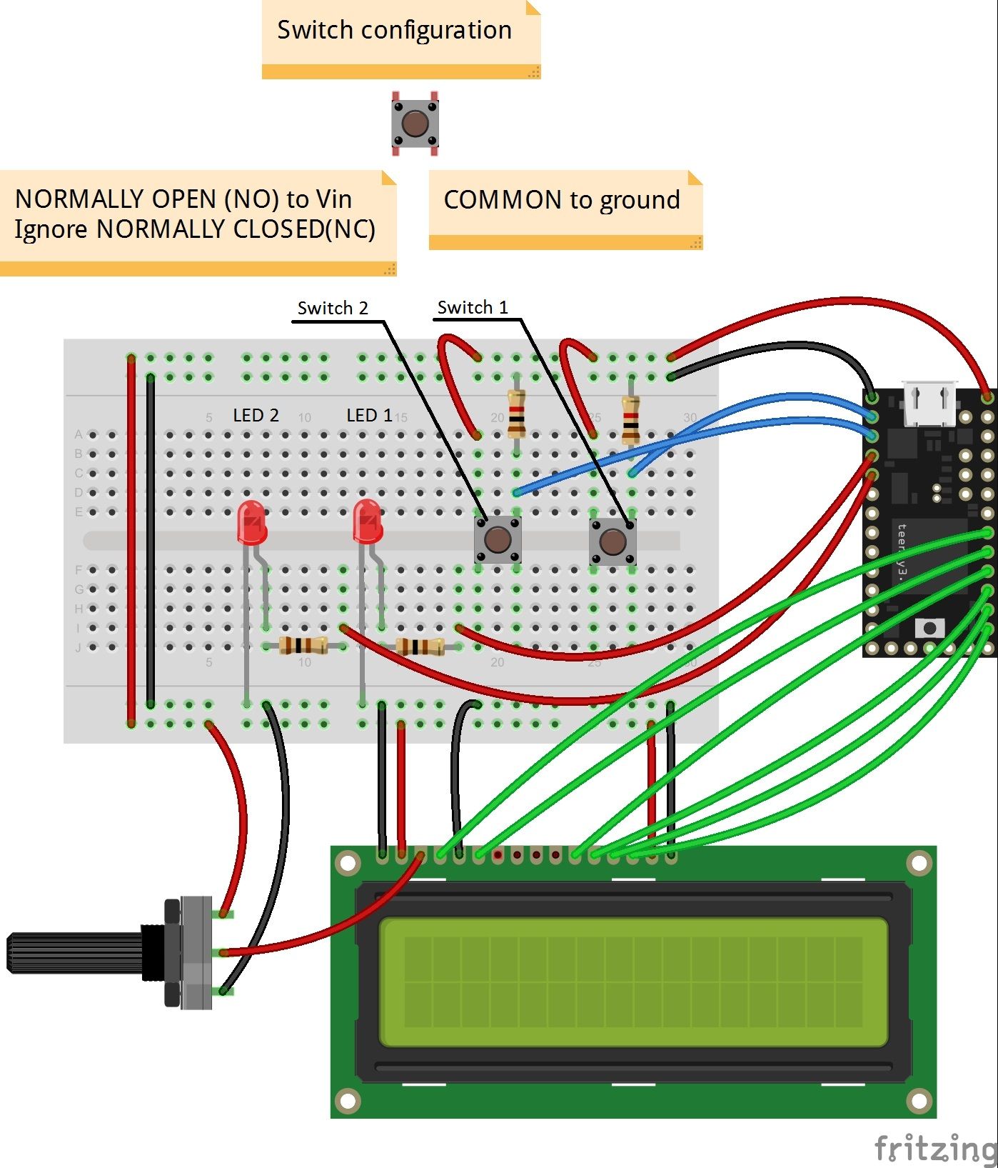 Teensy MIDI USB Foot Controller for Controlling Mobius Looper 6 Steps