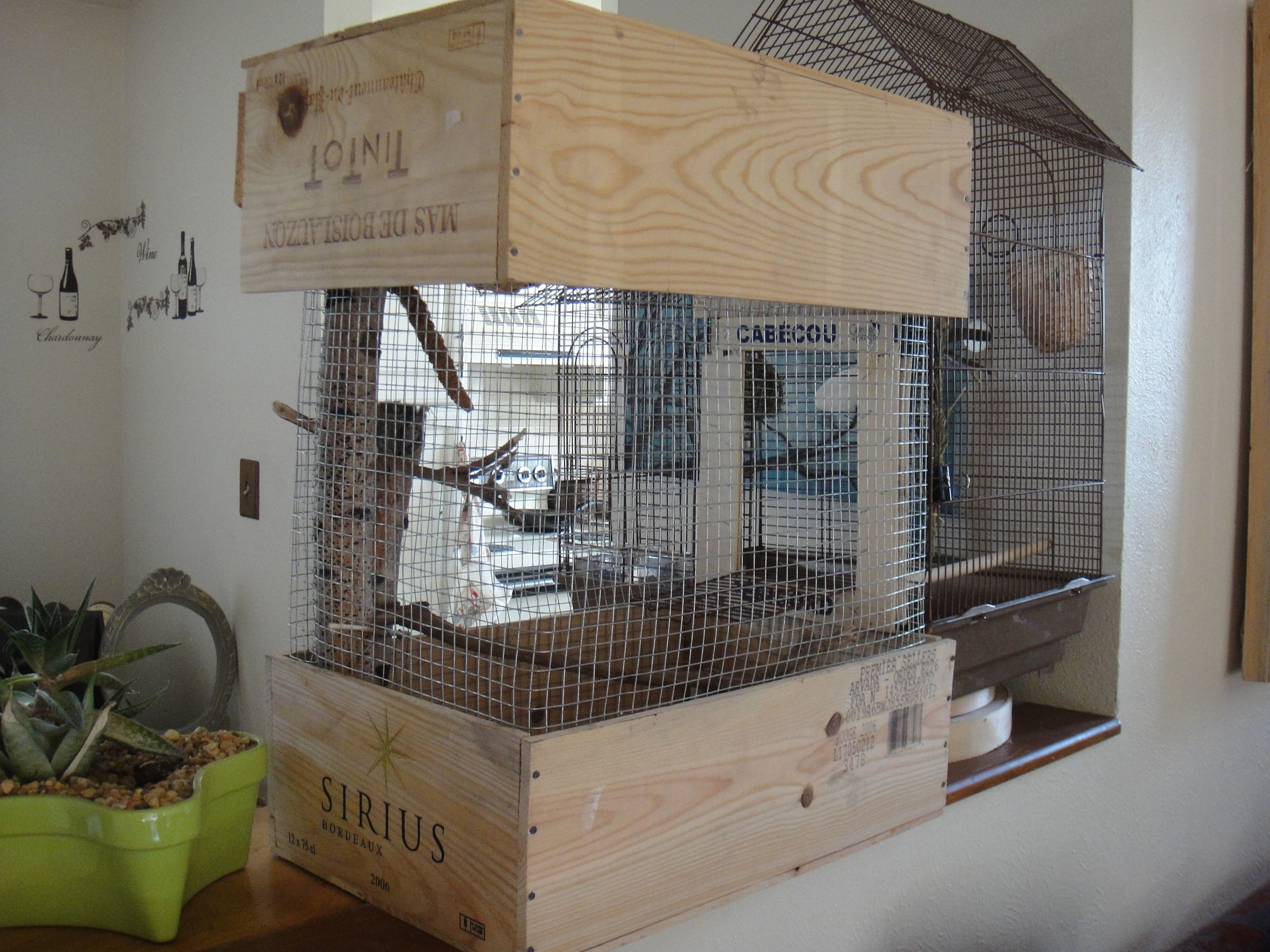 WineBox Bird Cage 5 Steps Instructables