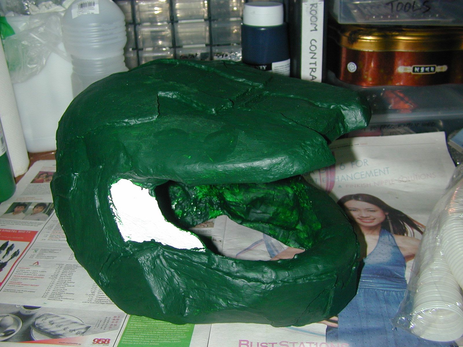 Papier Mache Master Chief Helmet 14 Steps Instructables