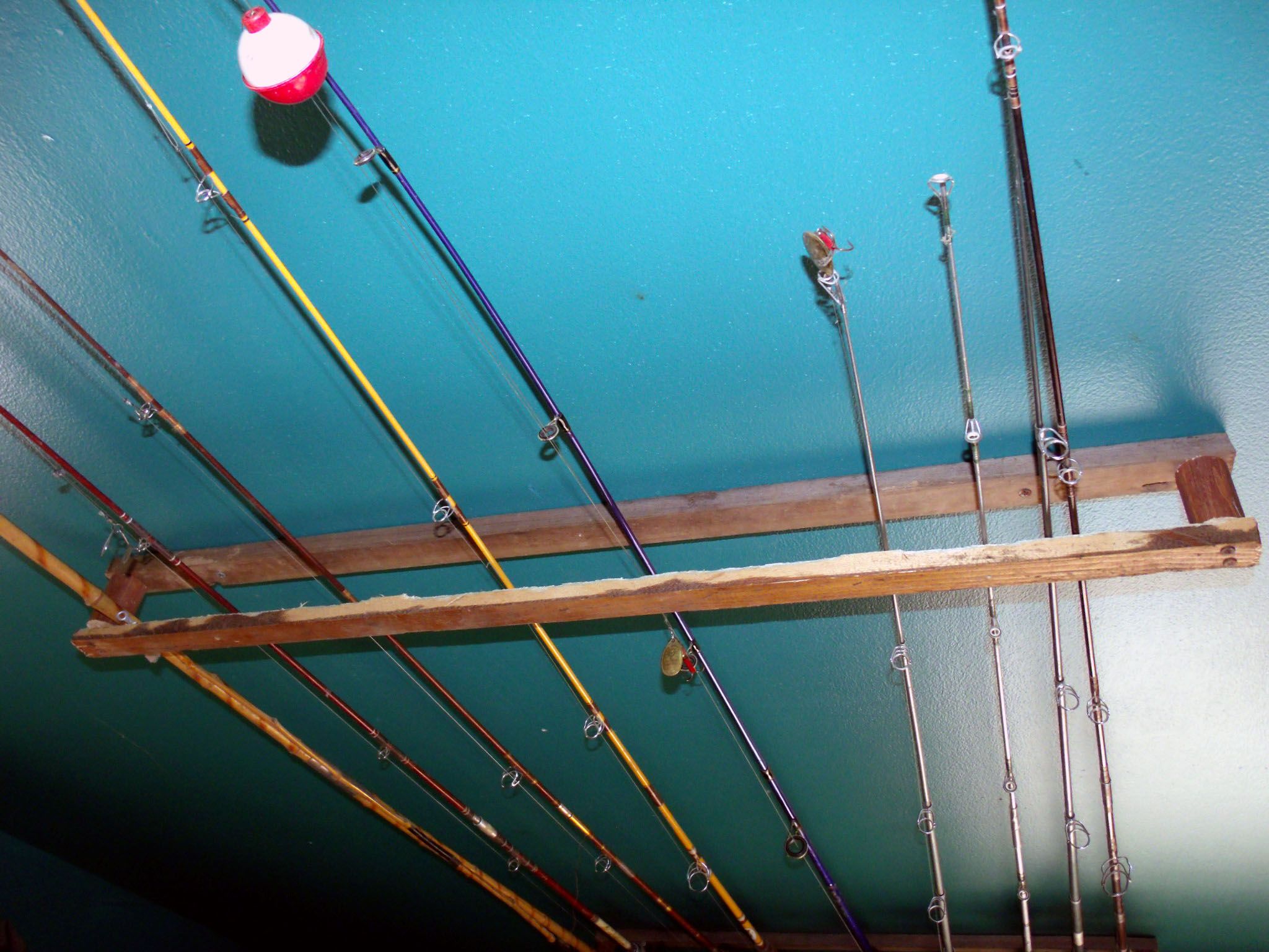 Simple Overhead Fishing Rod Rack Instructables