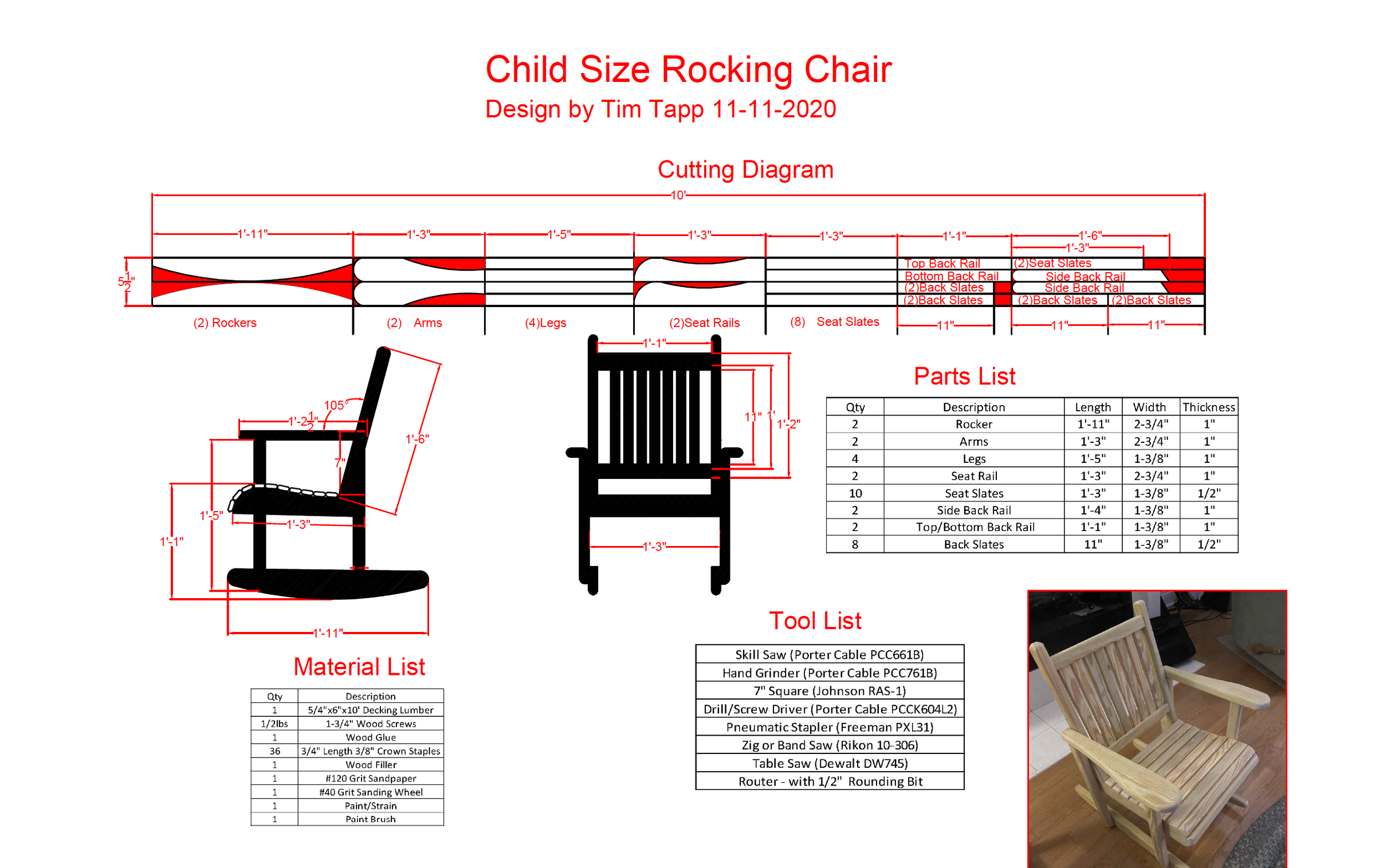 Child's Rocking Chair 19 Steps (with Pictures) Instructables