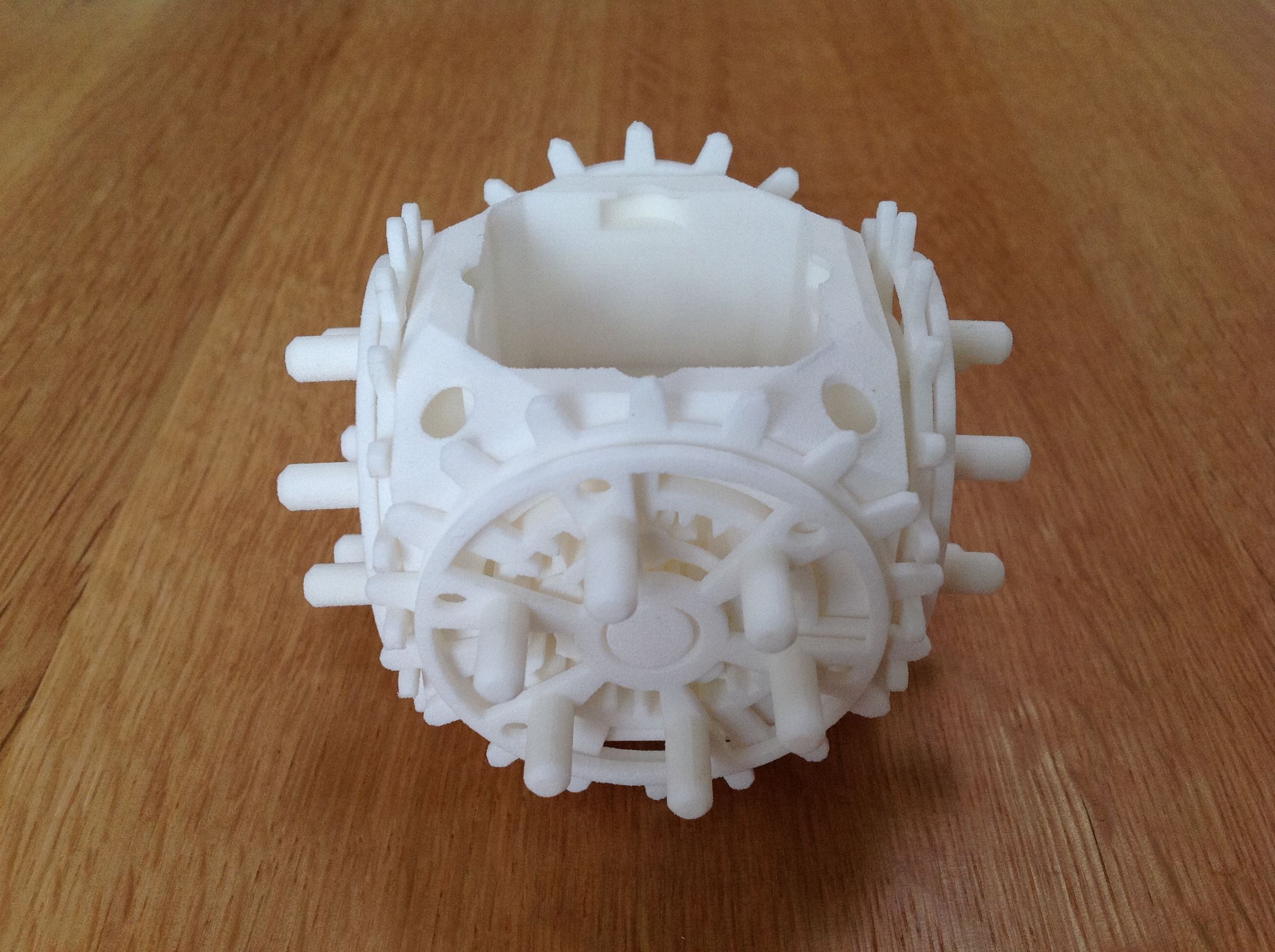 3D Printing Moving Parts Fully Assembled 28Geared Cube 3 Steps