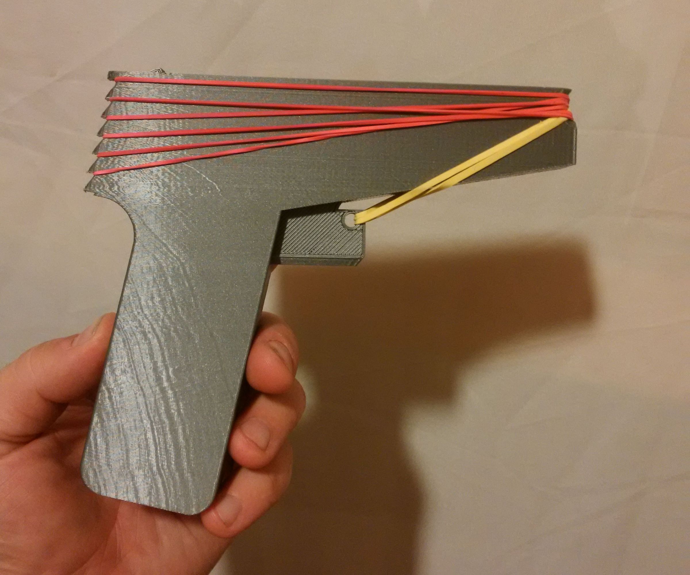 3d printed rubber band pew pew DIY Project DIY Project Image