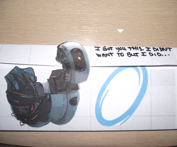 Portal 2 GLaDOS' Surprise Pop-Up Card