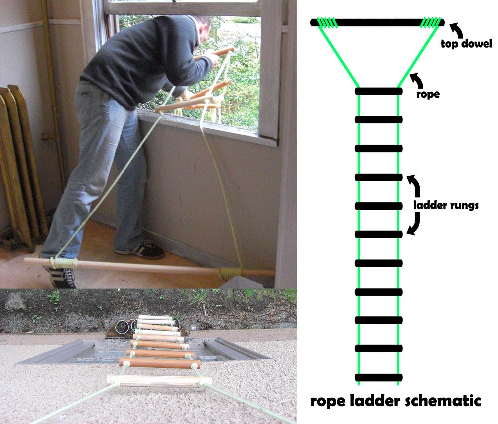Rope Ladder Glow In The Dark Version 10 Steps With Pictures Instructables