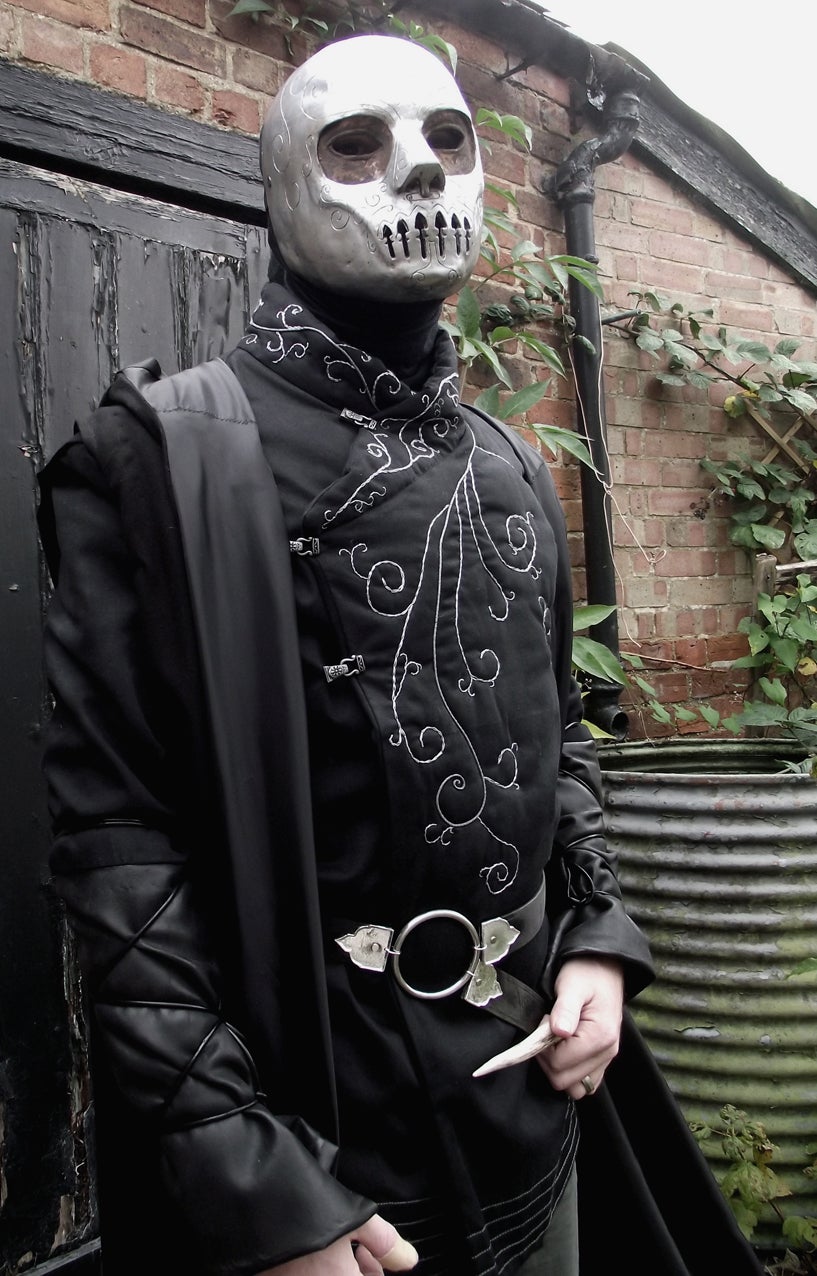 Harry Potter Death Eater Costume, With "Magic" Wand 7 Steps (with