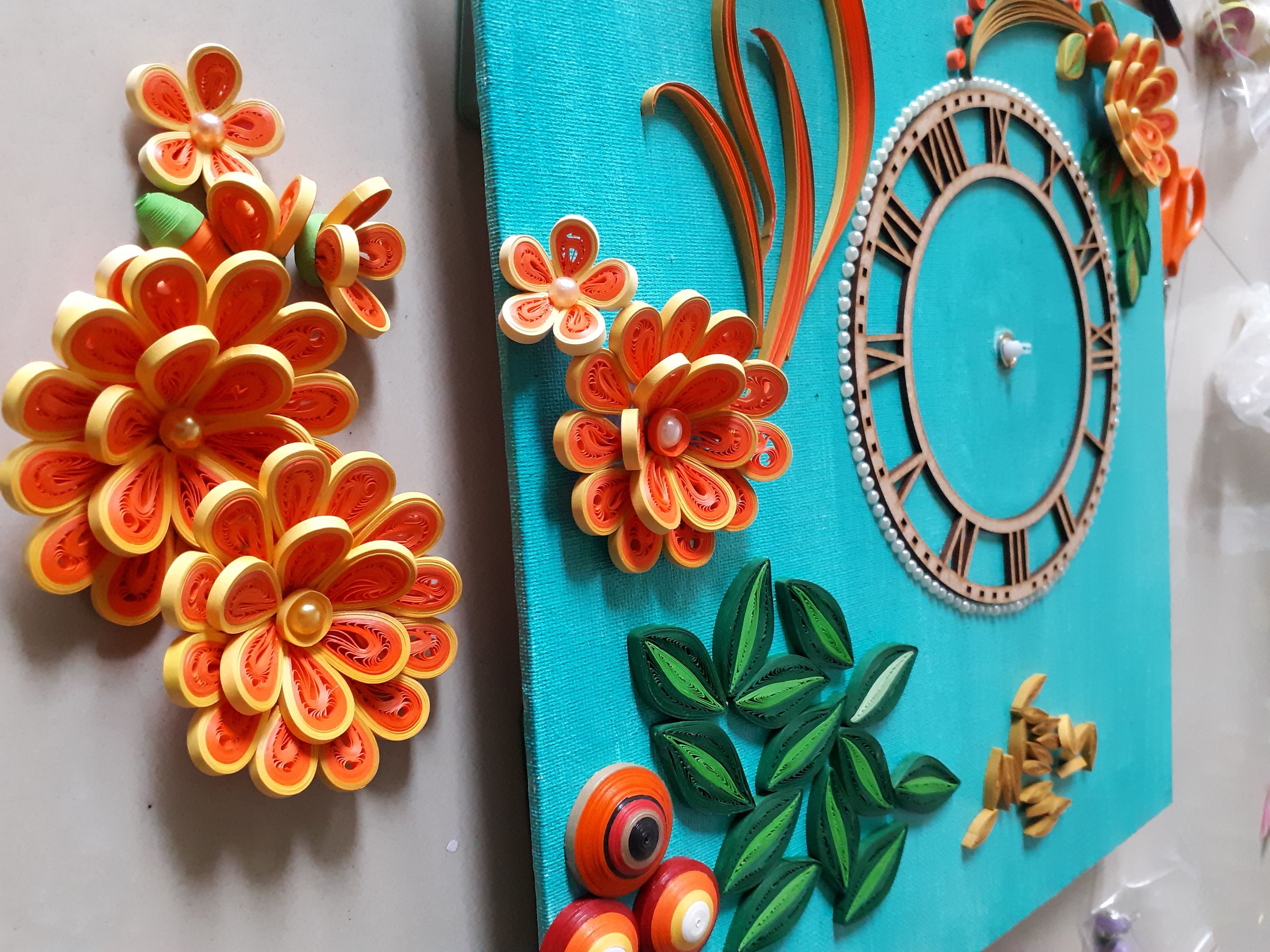 Beautiful Quilling Wall Clock 6 Steps With Pictures Instructables