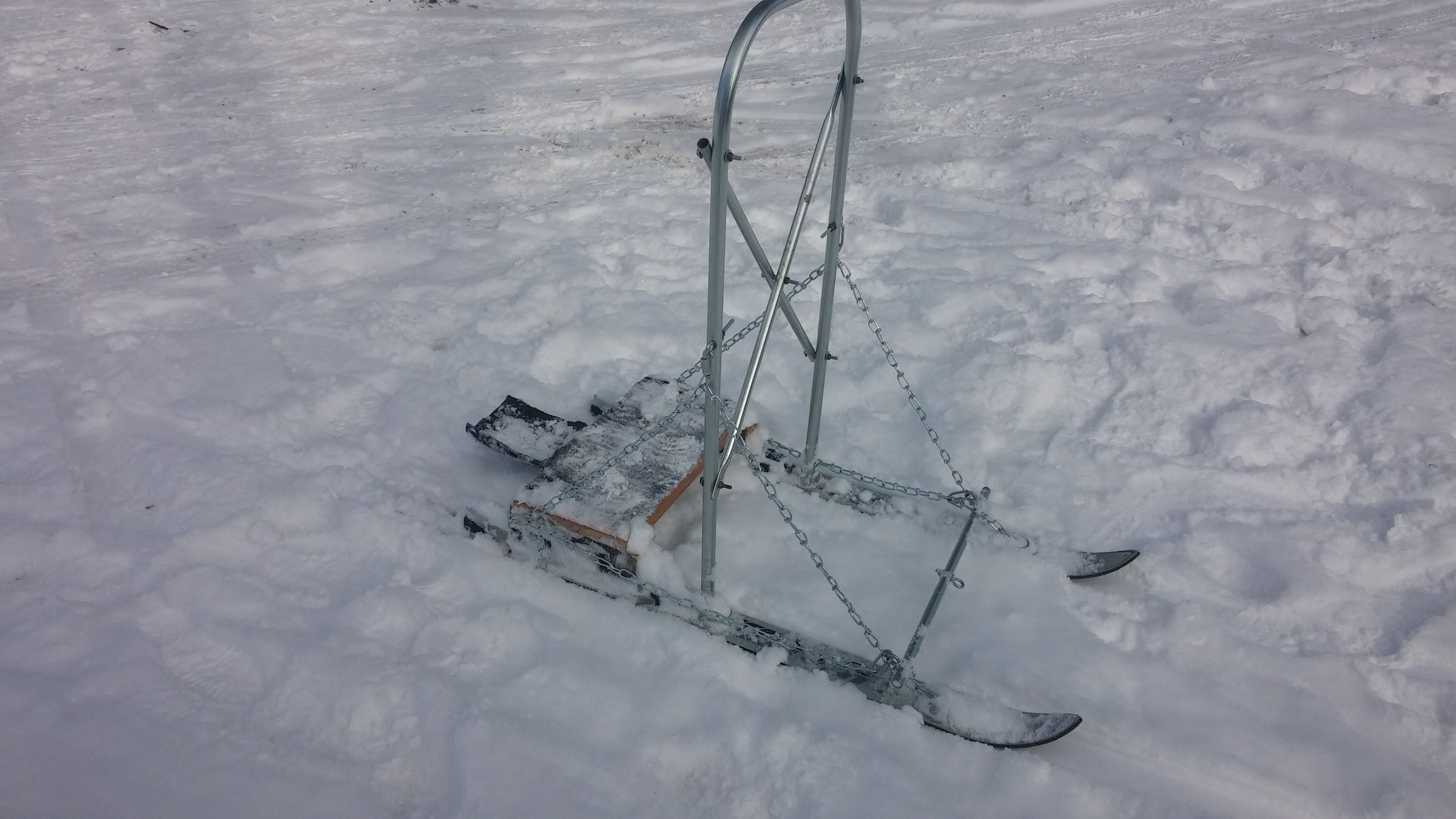 DIY Homemade Dog Sled / Kick Sled / Snowmobile Sled 14 Steps (with