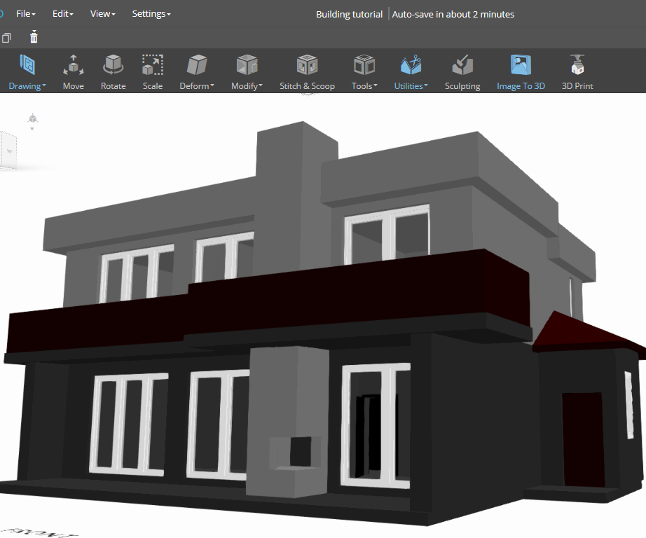 3d building model in selfcad DIY Project DIY Project Image