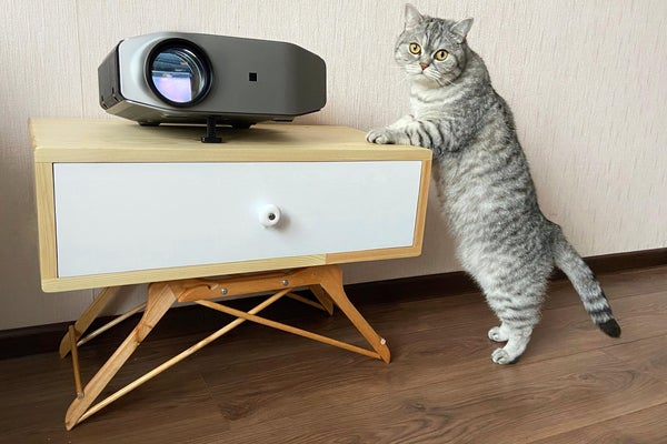 How to Make a Nightstand From Wooden Hangers || DIY Side Table