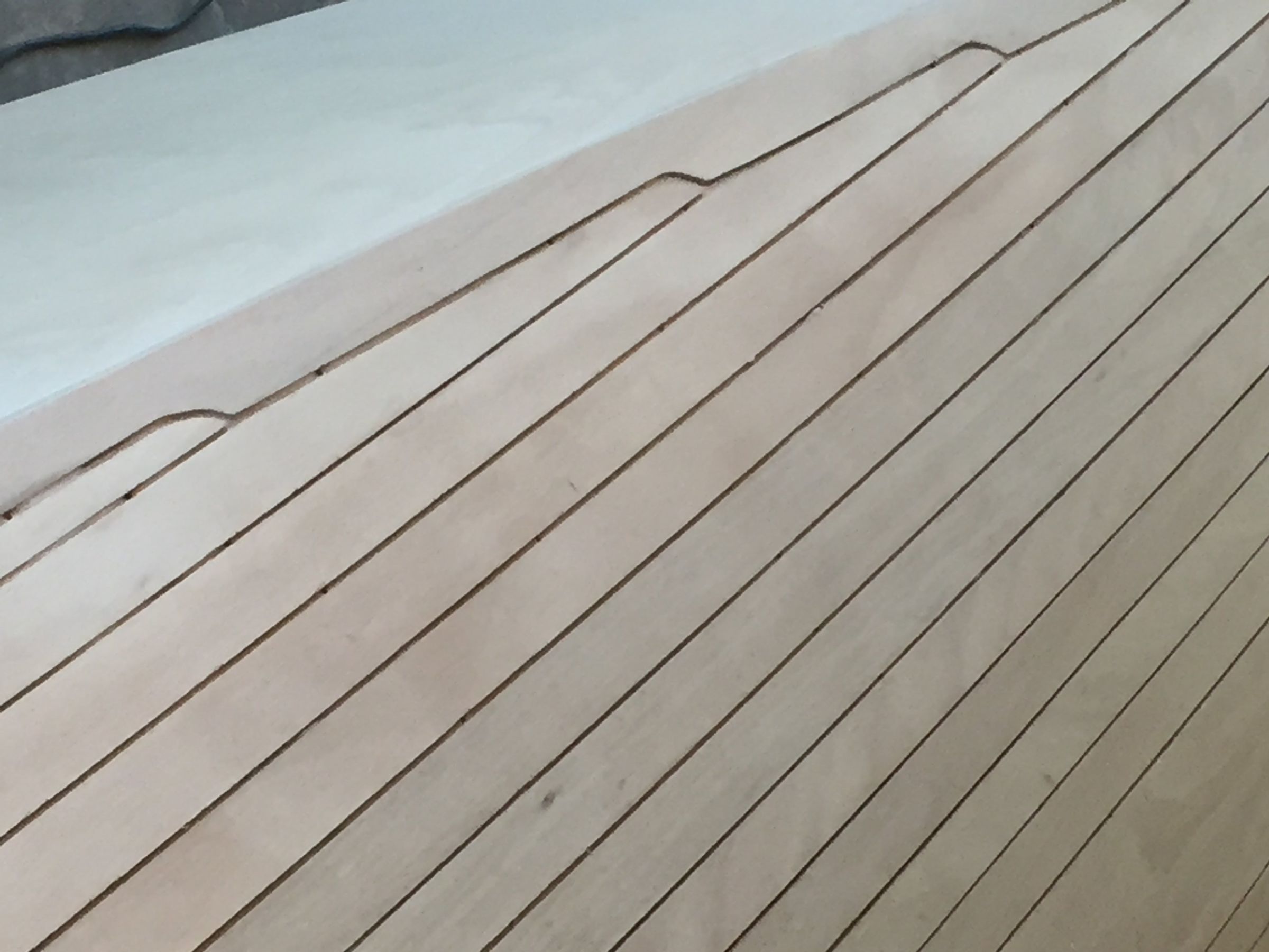 Faux Fake Cheap Teak Deck From Plywood 4 Steps With Pictures Instructables