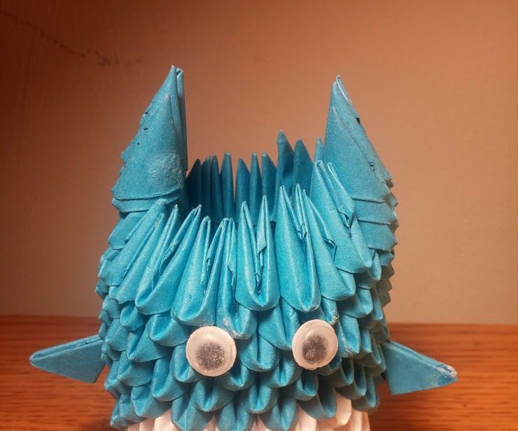 3d origami blue totoro DIY Project DIY Project Image