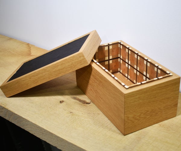 Wood Plaid Keepsake Box