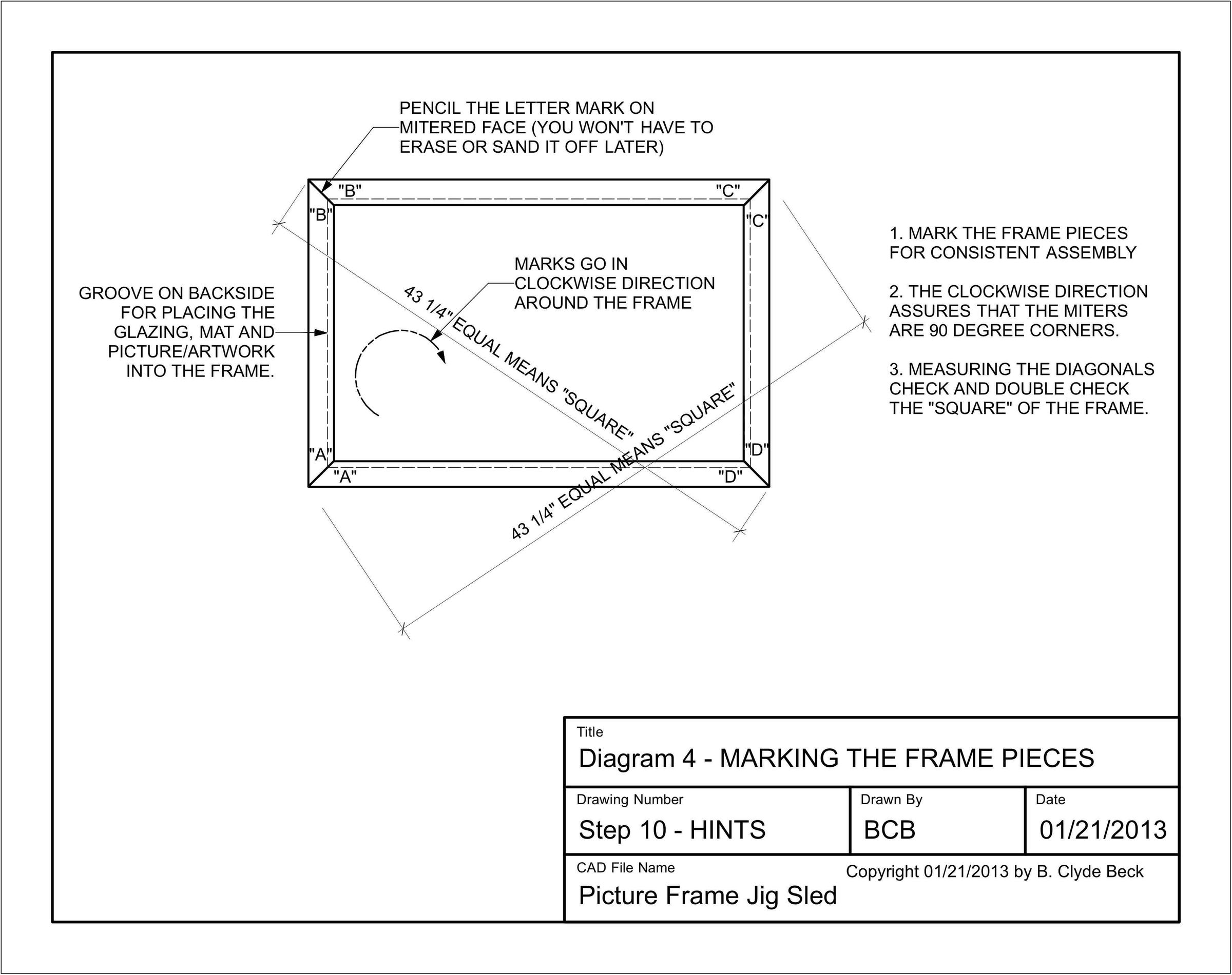 Picture Frame Jig for Table Saw 12 Steps Instructables