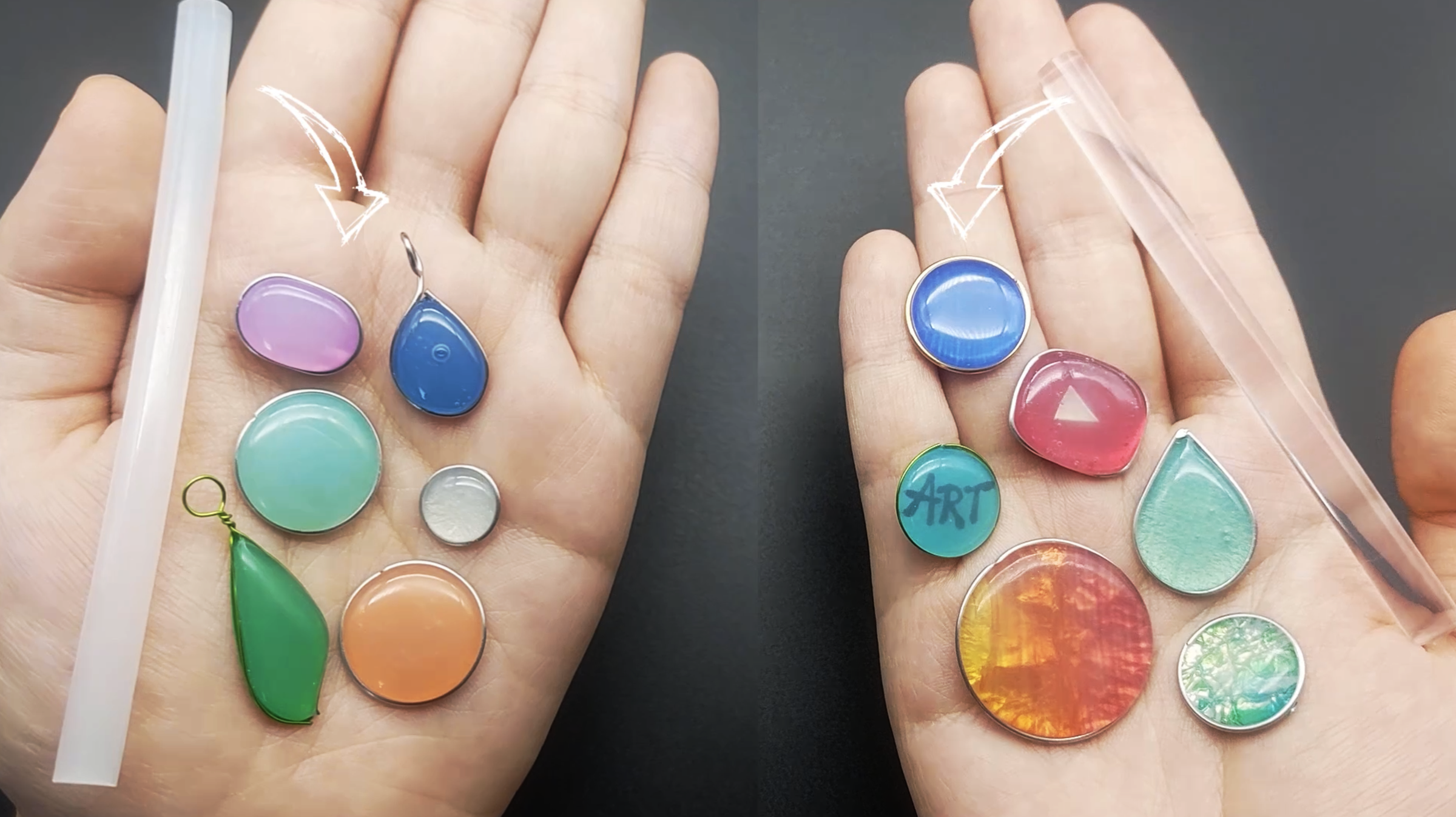 Wire Rimmed Hot Glue Gems / Charms 10 Steps (with Pictures