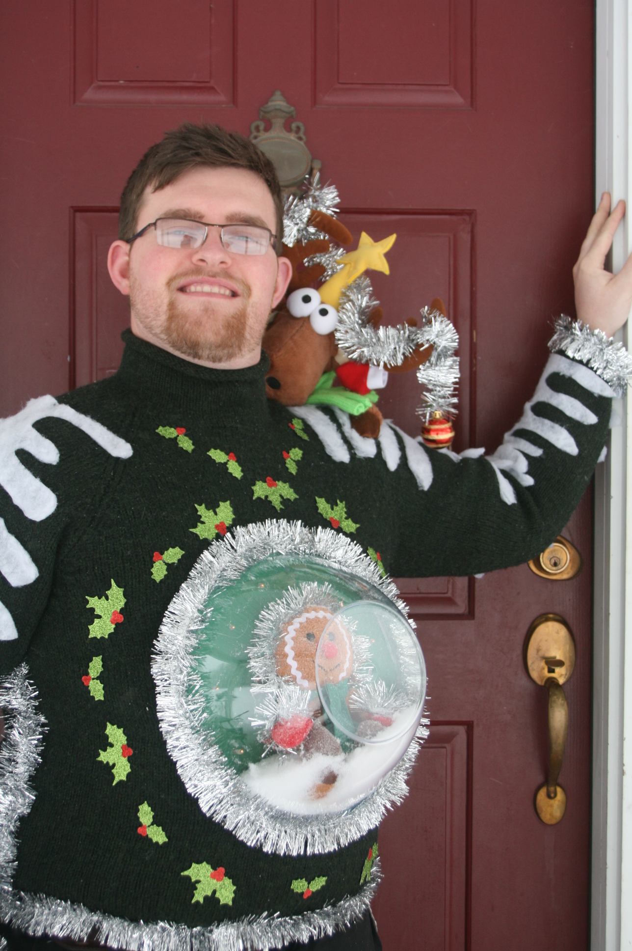 ugly sweater with a mirror