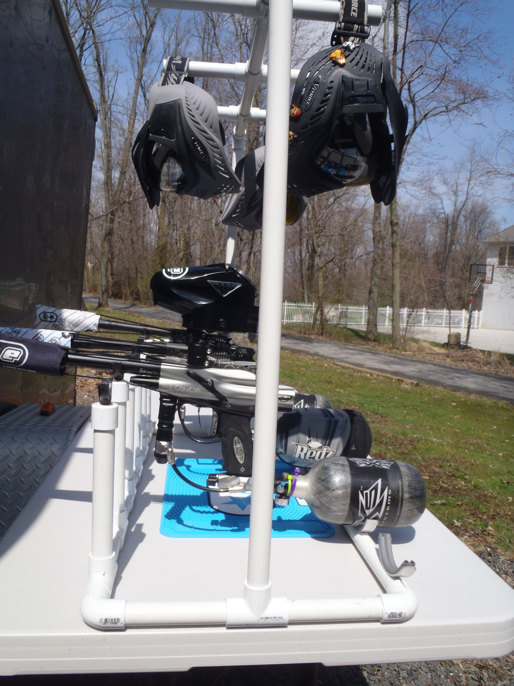 6 Player Paintball Gun and Mask Rack 8 Steps Instructables