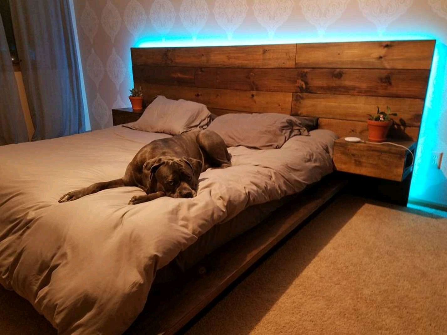 DIY Platform Bed With Floating Night Stands 7 Steps (with Pictures