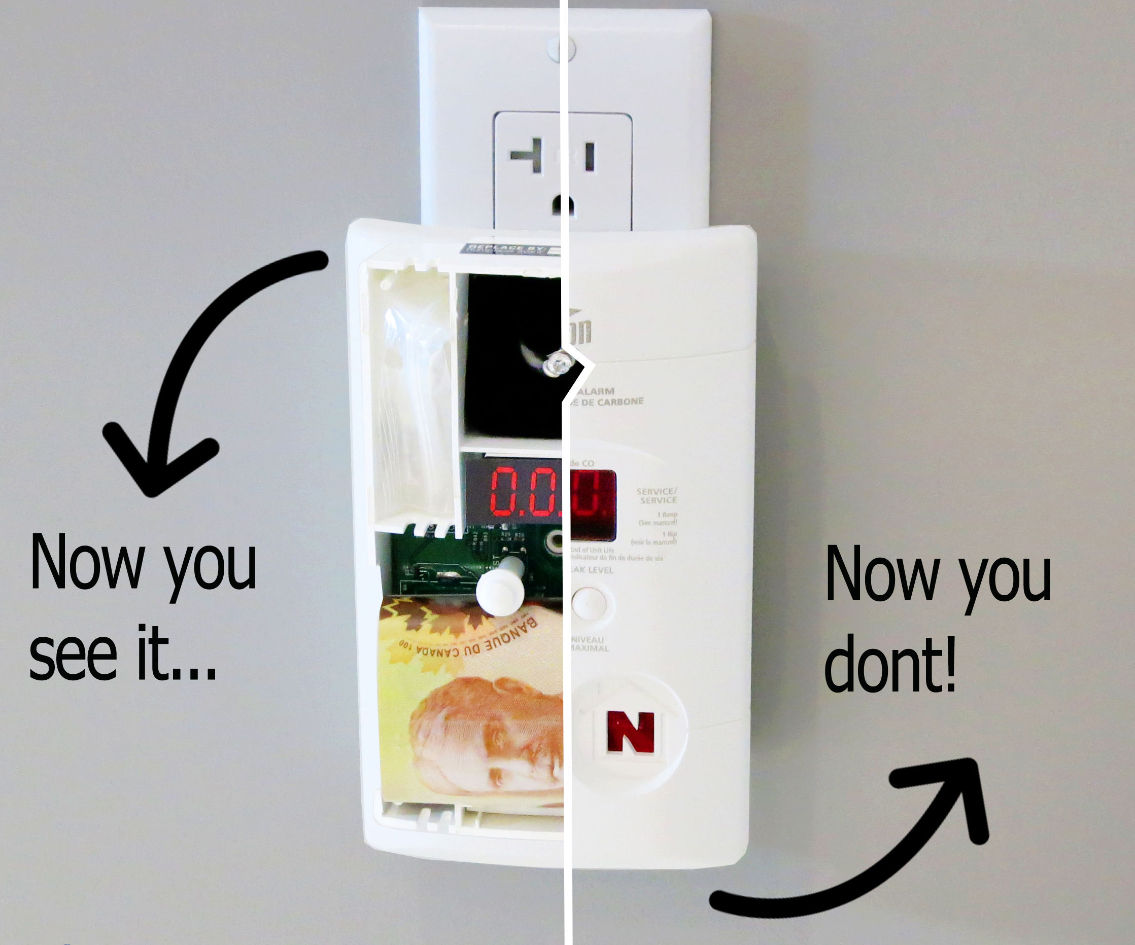 CO Detector Wall Safe: Hidden in Plain Sight!