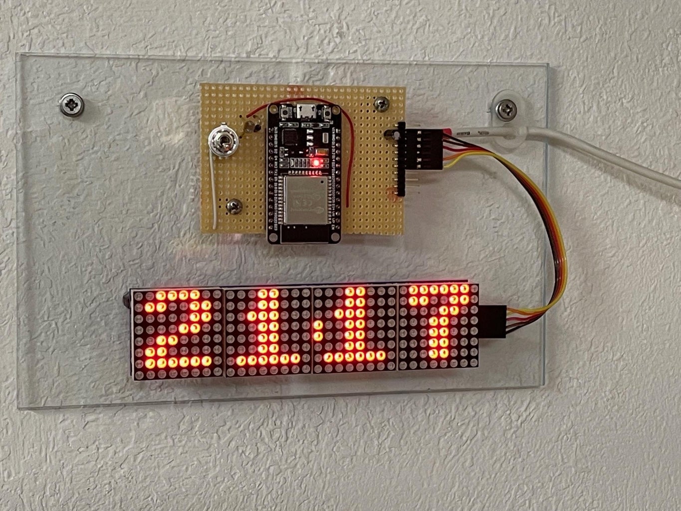 Simple LED Matrix Clock - Internet Time Synced - ESP32 Based : 3 Steps ...