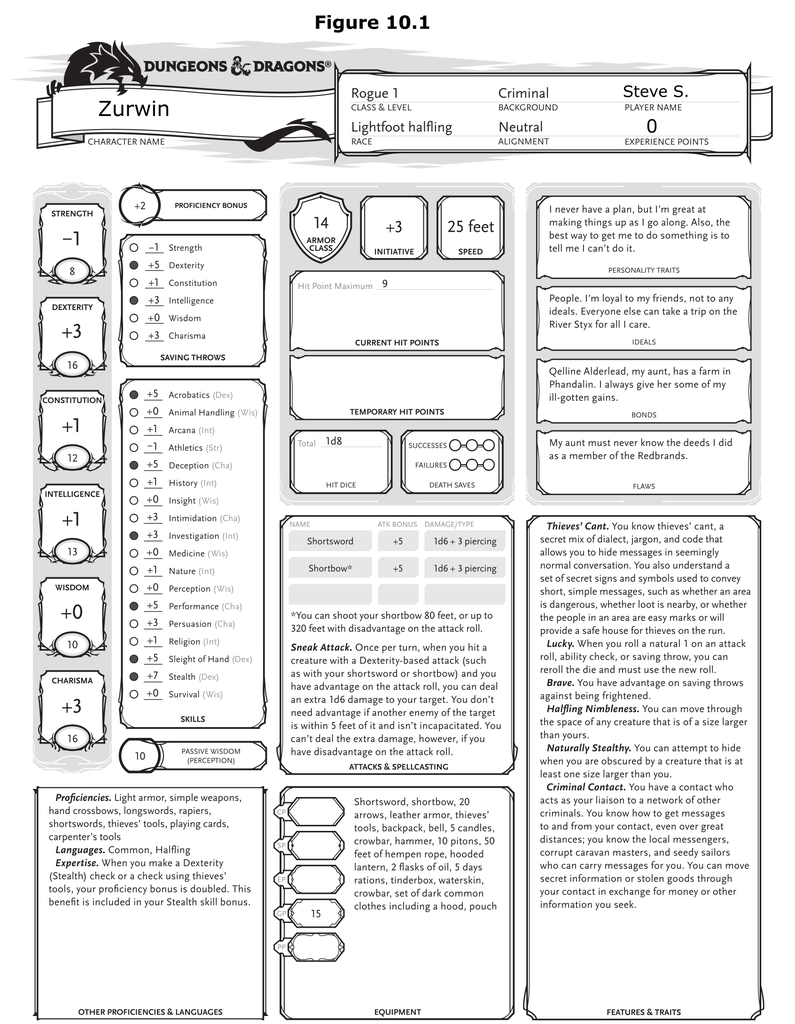 creating a d d 5e character for beginners 10 steps with pictures instructables