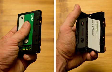 cassette tape business card