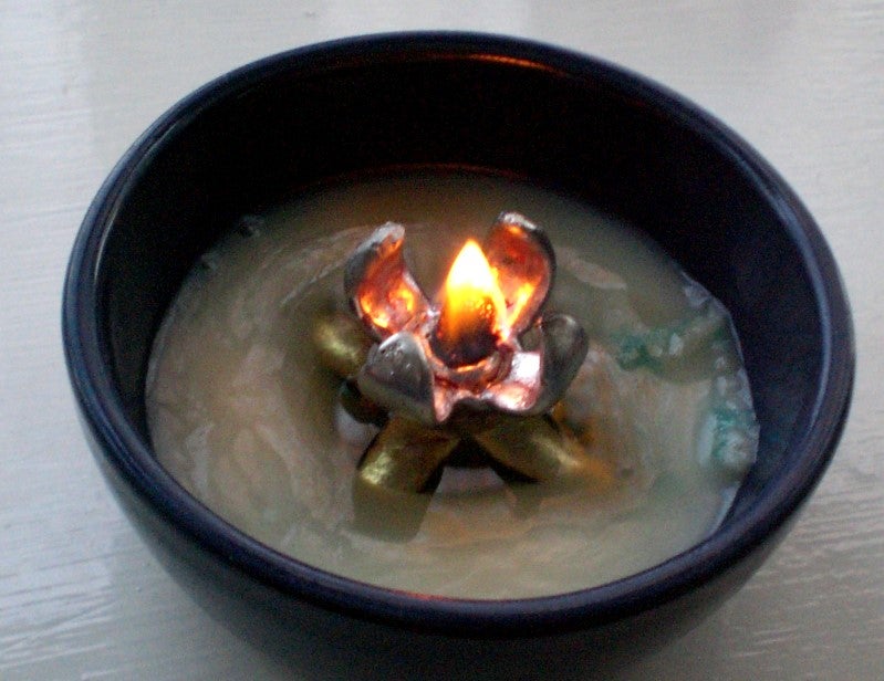 Lard Lamp a Solid Fat Burner Made by Lost Wax Casting 8 Steps (with