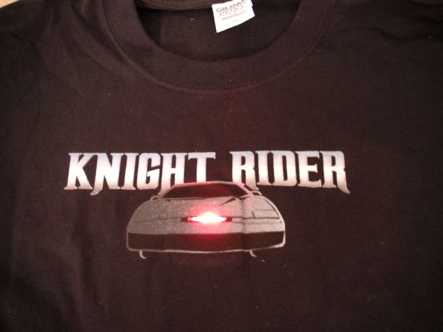 DIY guide for LED Knight Rider T-shirt with step-by-step instructions